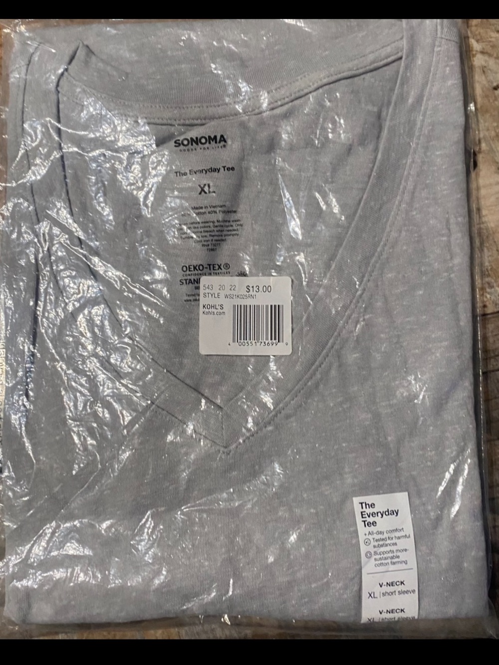 Sonoma V-Neck Tee short sleeve - Light Gray